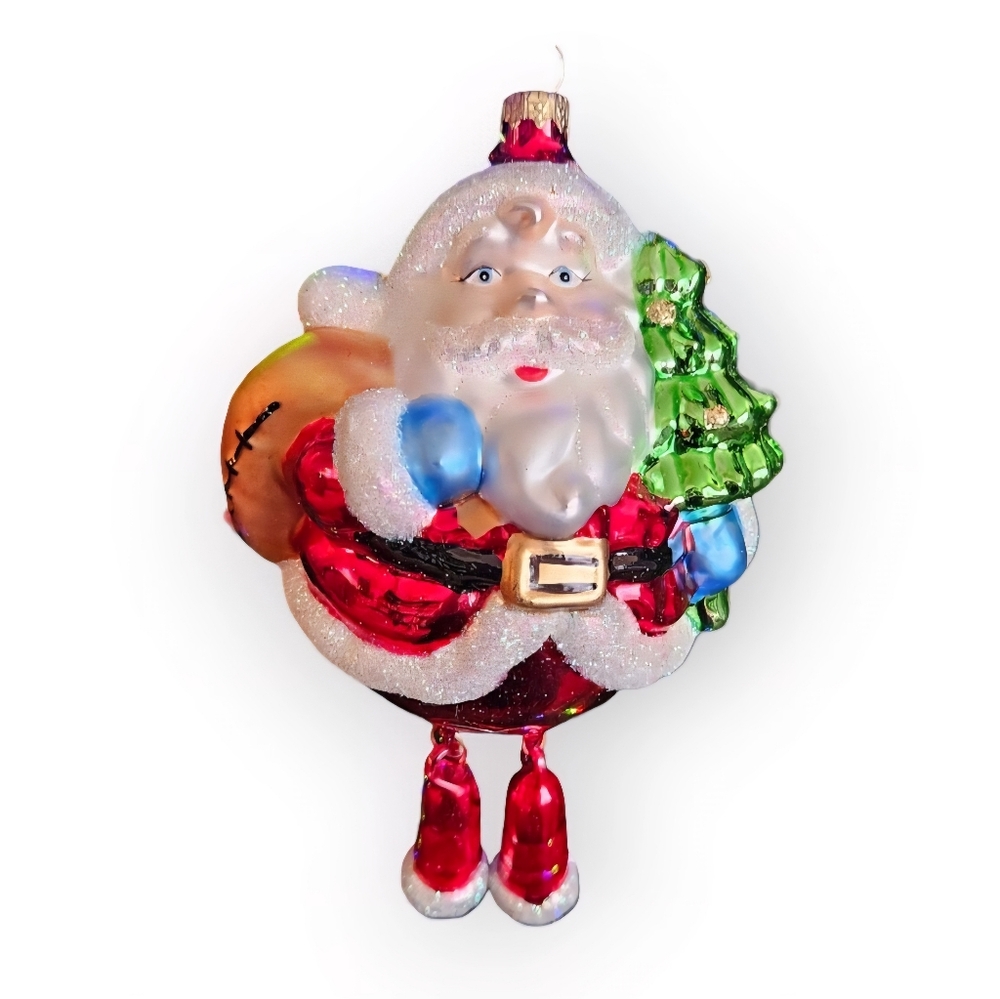 Glass Santa Ornament Thomas Pacconi Museum Series Vintage Christmas Handblown